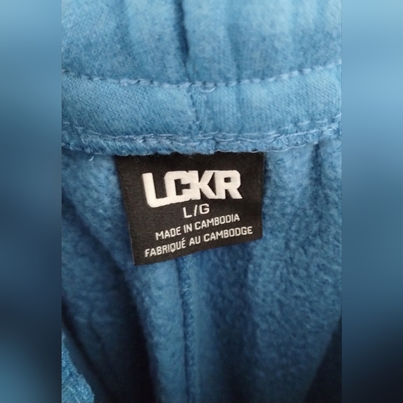 Foot Locker jogger sweatpants in blue size large, drawstring waist, 3 pockets - Picture 3 of 5